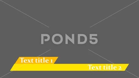 Yellow two level lower thid with two text options Modello PSD