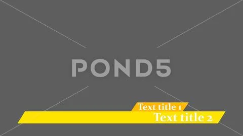 Yellow two level lower third with two text options PSD Template
