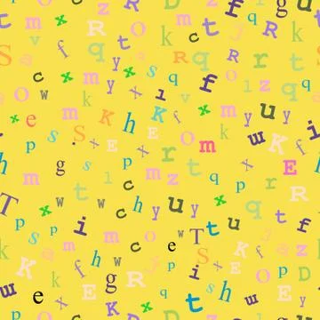 Yellow Type Seamless Design Stock Illustration