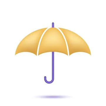 Yellow umbrella icon Illustrazione stock