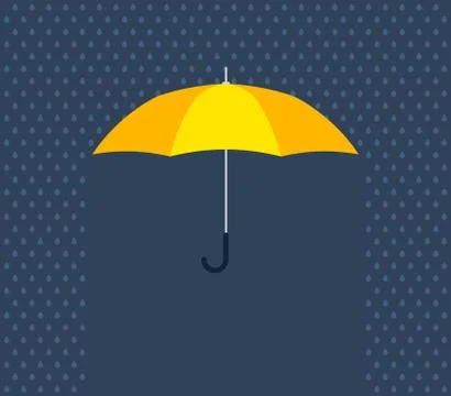 Yellow umbrella object. Isolated Vector Illustration Stock Illustration