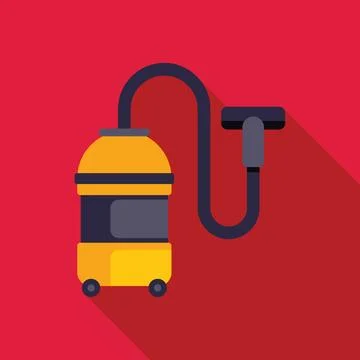 Yellow vacuum cleaner cleaning dusting equipment icon Illustrazione stock