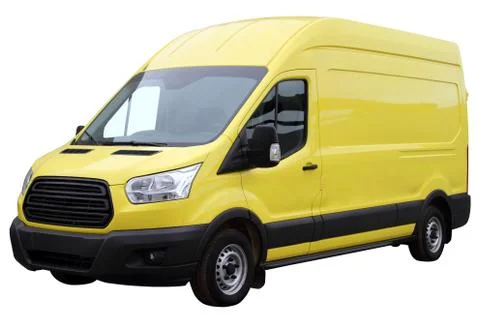 Yellow van. Stock Photos
