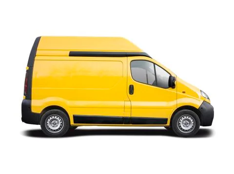 Yellow Van 스톡 사진