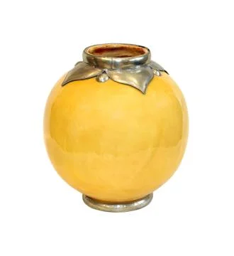 Yellow vase Stock Photos