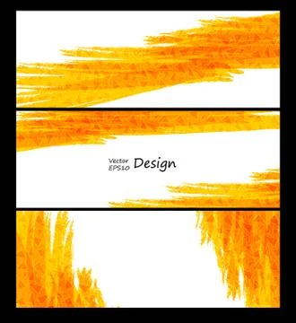 Yellow vector banners Stock Illustration