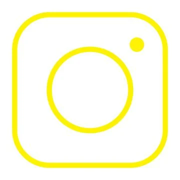 Yellow vector camera icon isolated on white background Stock Illustration