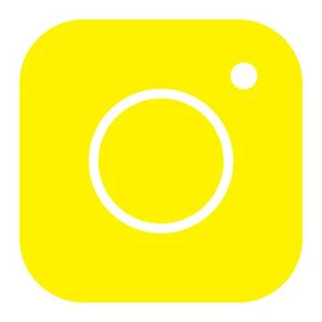 Yellow vector camera solid icon isolated on white background 스톡 일러스트