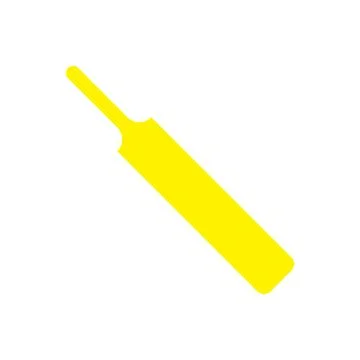 Yellow vector cricket bat icon isolated on white background Stock Illustration