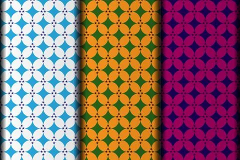 Yellow vector eps seamless pattern design element. Stock Illustration