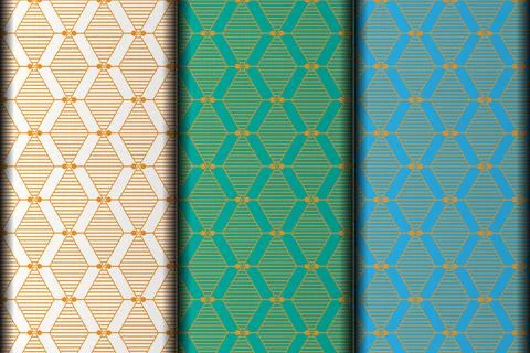 Yellow vector eps seamless pattern design element. Stock Illustration