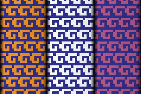 Yellow vector eps seamless pattern design element. Stock Illustration