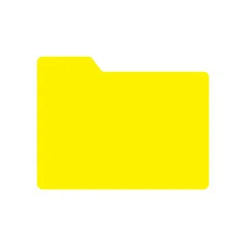 Yellow vector folder icon isolated on white background Stock Illustration