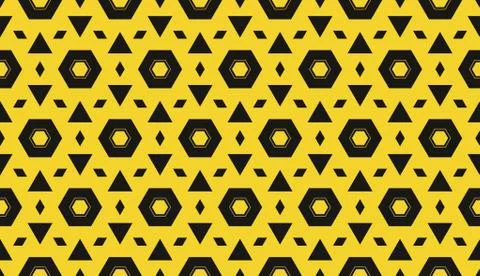 Yellow . Vector luxury abstract background. Vector seamless pattern Stock Illustration