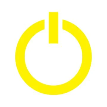 Yellow vector power line icon isolated on white background Stock Illustration