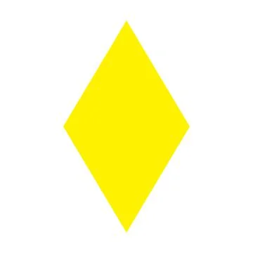 Yellow vector rhombus solid icon isolated on white background 스톡 일러스트