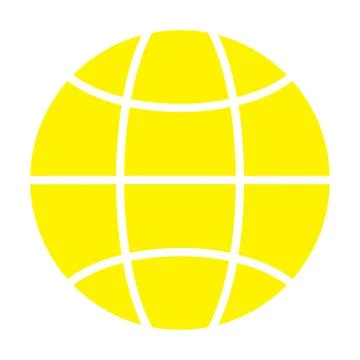 Yellow vector solid web icon isolated on white background Stockillustratie