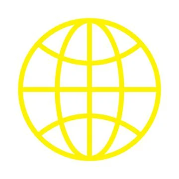 Yellow vector web icon isolated on white background Stock Illustration