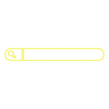 Yellow vector website search line icon isolated on white background 스톡 일러스트