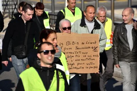 Yellow vests 库存照片