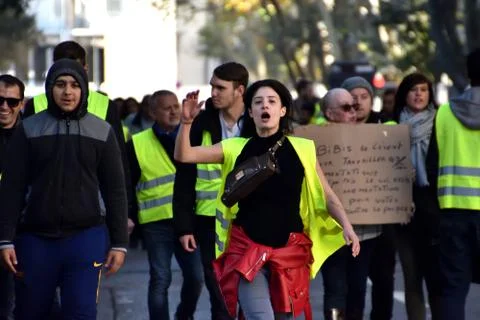 Yellow vests 库存照片