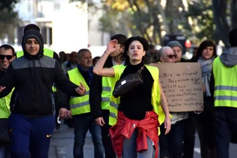 Yellow vests 库存照片