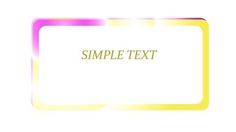 Yellow with a violet gradient metallic shiny radiant frame with overflows, eb Stock Illustration
