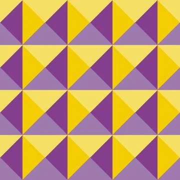 Yellow violet triangle 3d pattern Illustrazione stock