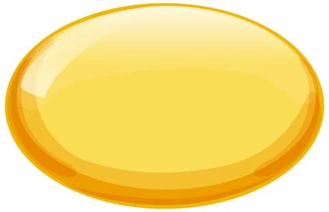 Yellow Vitamin Gel Capsule Vector Illustration Stock Illustration