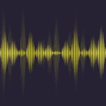 Yellow voice waves Stock Illustration