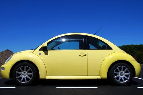 Yellow Volkswagen Beetle Stock Photos
