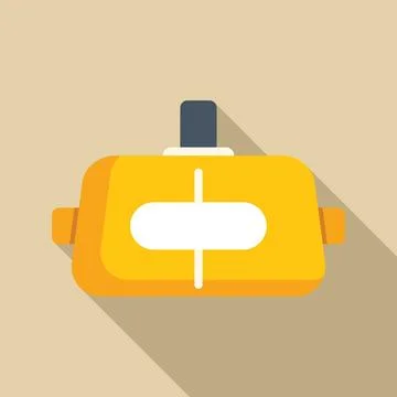 Yellow vr headset experiencing virtual reality simulation Stock Illustration