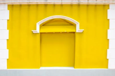 Yellow wall background. Stock Photos