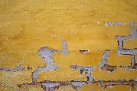 Yellow wall  background Stock Photos