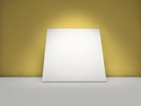 Yellow wall with card Stock Illustration