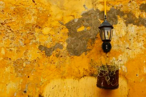 Yellow Wall in Hoi An Stock Photos