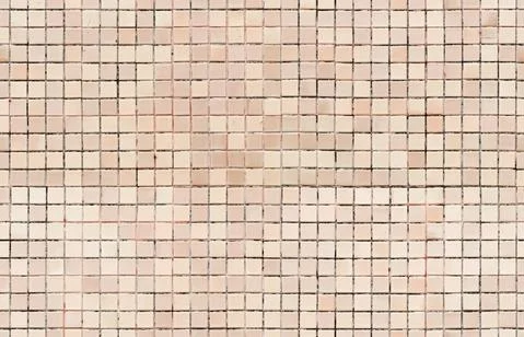 Yellow wall mosaic tiling pattern, seamless background Stock Photos