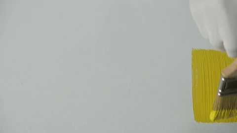 Yellow Wall Paint. Stock Footage 120617959