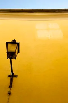 Yellow wall Stock Photos