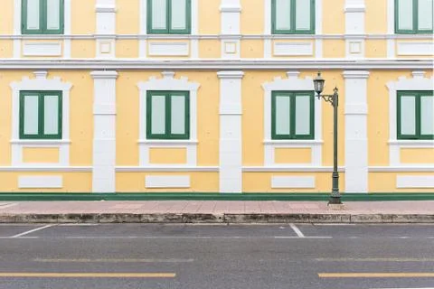 Yellow wall Stock Photos