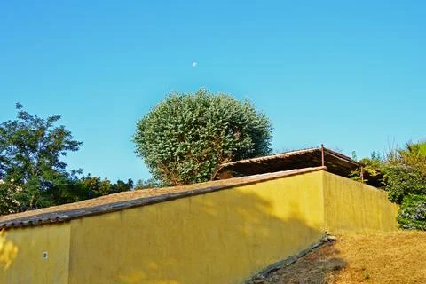 Yellow wall Stock Photos