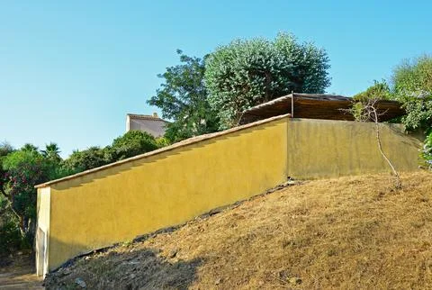 Yellow wall Stock Photos