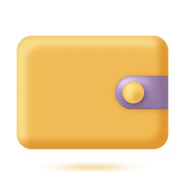 Yellow wallet icon Stock Illustration