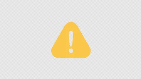 Yellow warning error animation video Stock Footage 330432498
