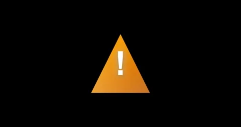 Yellow Warning Exclamation Icon Video stock 328428360