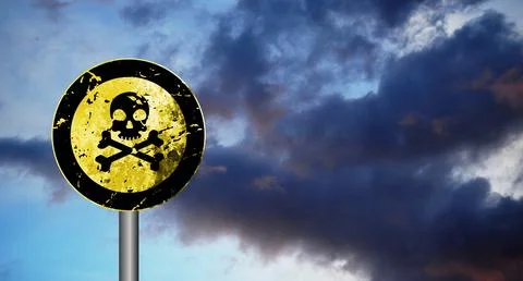Yellow warning sign Stock Photos