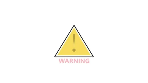Yellow Warning Triangle Exclamation Mark Alert Sign Caution Symbol Danger N.. Stock Footage 340123546