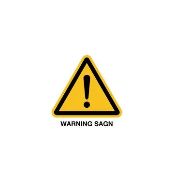Yellow warning triangle sign with exclamation mark hazard alert icon Stock Illustration