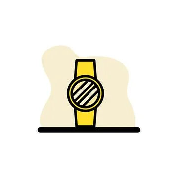 Yellow Watch Vector Concept Icon Design Illustration Illustrazione stock