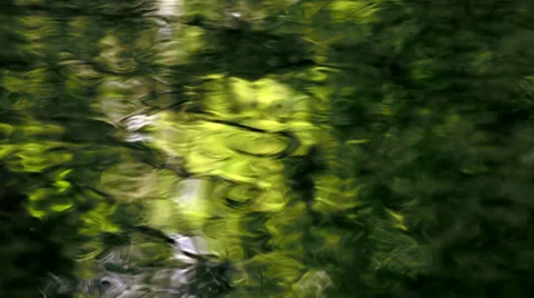 Yellow water reflections Stock Footage 38087635